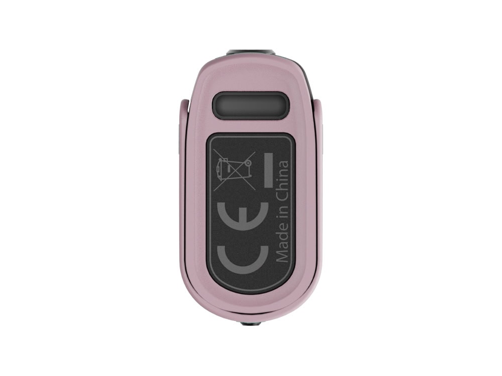 JustFog GLENT PRO E-Zigaretten Set 6 Tragbares E-Zigaretten-Gerät in Rosa, Rückseite mit CE-Zeichen.