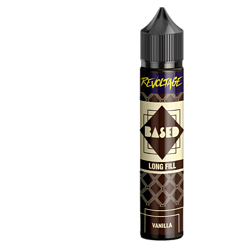Revoltage BASED Vanilla – 60-ml-Longfill mit 5 ml hochkonzentriertem Vanille-Aroma. Vollmundig, cremig-süß und intensiv – klassischer Dessert-Geschmack für jeden Tag. Einfach mit Base und Nikotinshots auffüllen, schütteln und dampfen. Jetzt im letz-go-shop.de bestellen.