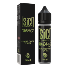 SiC! Elderflower Tea Ice: 10 ml Longfill-Aroma mit Holunderblütentee und kühler Note in der 60 ml Flasche. Nur mit Basis und Shots gemischt verwenden.