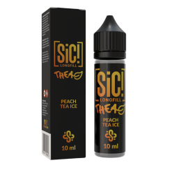 SiC! Peach Tea Ice: 10 ml Longfill-Aroma mit Pfirsichtee und frischer Note in der 60 ml Flasche. Nur mit Basis und Shots gemischt verwenden.
