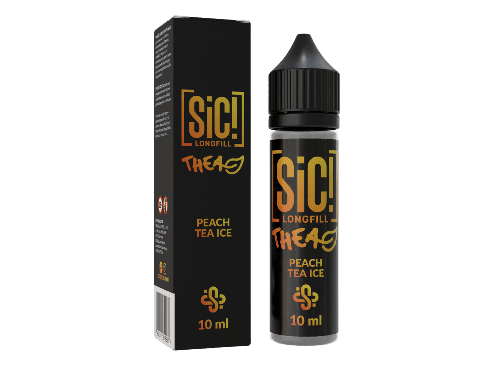 SiC! - Peach Tea Ice - Longfill 10 ml 1 SiC! Peach Tea Ice: 10 ml Longfill-Aroma mit Pfirsichtee und frischer Note in der 60 ml Flasche. Nur mit Basis und Shots gemischt verwenden.