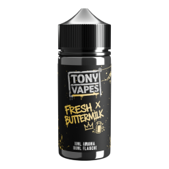 TNYVPS Fresh Buttermilk von Tony Vapes: cremige Buttermilch mit sizilianischer Zitrone. 10 ml Longfill-Aroma in der 100-ml-Flasche, vorgereift. Jetzt ansehen.