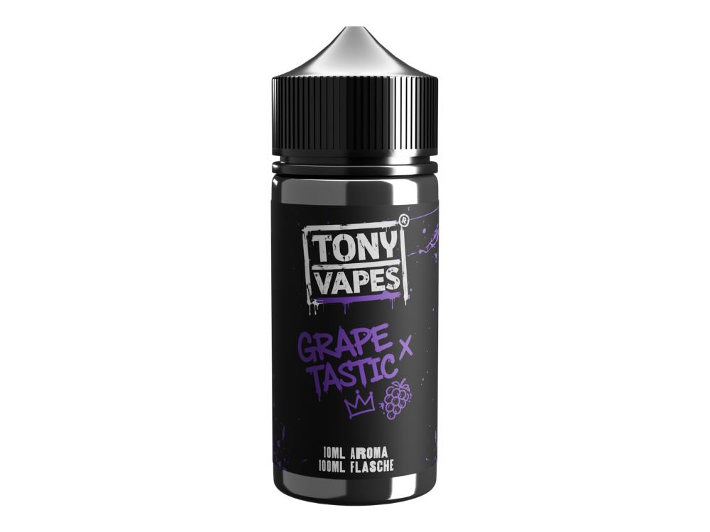 TNYVPS - Aroma Grapetastic 10 ml 1 TNYVPS Grapetastic von Tony Vapes: saftige Traube, Apfel, schwarze Johannisbeere und dezente Frische. 10 ml Longfill-Aroma in der 100-ml-Flasche. Jetzt ansehen.