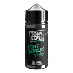 TNYVPS Mint Berries von Tony Vapes: Himbeere, Brombeere, Heidelbeere und Erdbeere mit frischer Minze. 10 ml Longfill-Aroma in der 100-ml-Flasche. Jetzt ansehen.