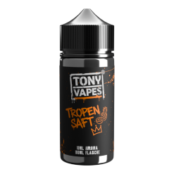 TNYVPS Tropen Saft von Tony Vapes: saftige Guave, süßer Pfirsich und spritzige Passionsfrucht. 10 ml Longfill-Aroma in der 100-ml-Flasche. Jetzt ansehen.