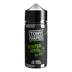 TNYVPS Winter Apfel von Tony Vapes: Bratapfel mit Karamell, Zimt, Marzipan, Mandel und einem Hauch Rum. 10 ml Longfill-Aroma in der 100-ml-Flasche. Jetzt ansehen.