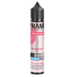 VRAMA Longfill Erdbeer-Frappé aus der Kollektion 1 mit 5 ml Aroma in der 60-ml-Flasche. Fruchtige Erdbeere mit kühler Frappé-Note, nicht zum pure Konsum gedacht. Mit Basisflüssigkeit und optional Nikotinshots auffüllen. Jetzt bei LETZ Go bestellen.