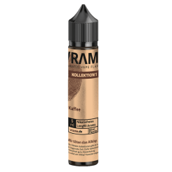 VRAMA - Kollektion 1 - Kaffee mit 5 ml Aroma in der 60-ml-Flasche. Kaffeeprofil ohne Kühleffekt, unverdünnt nicht zum Dampfen geeignet. Mit Base und optional Nikotinshots auffüllen. Jetzt bei LETZ Go bestellen.