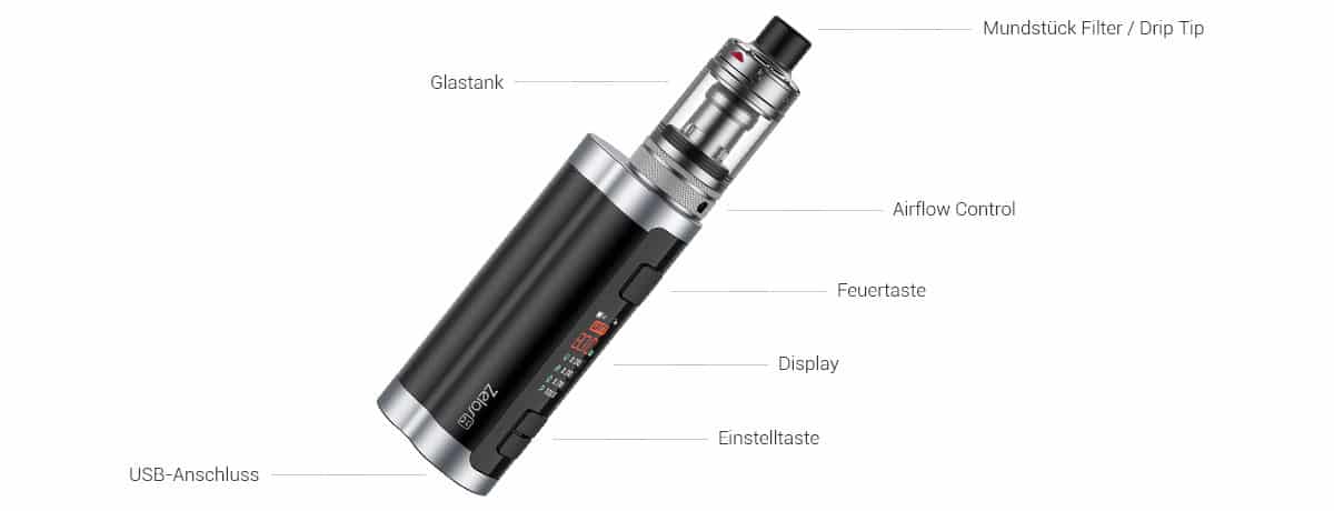Aspire Zelos X E-Zigaretten Set Details