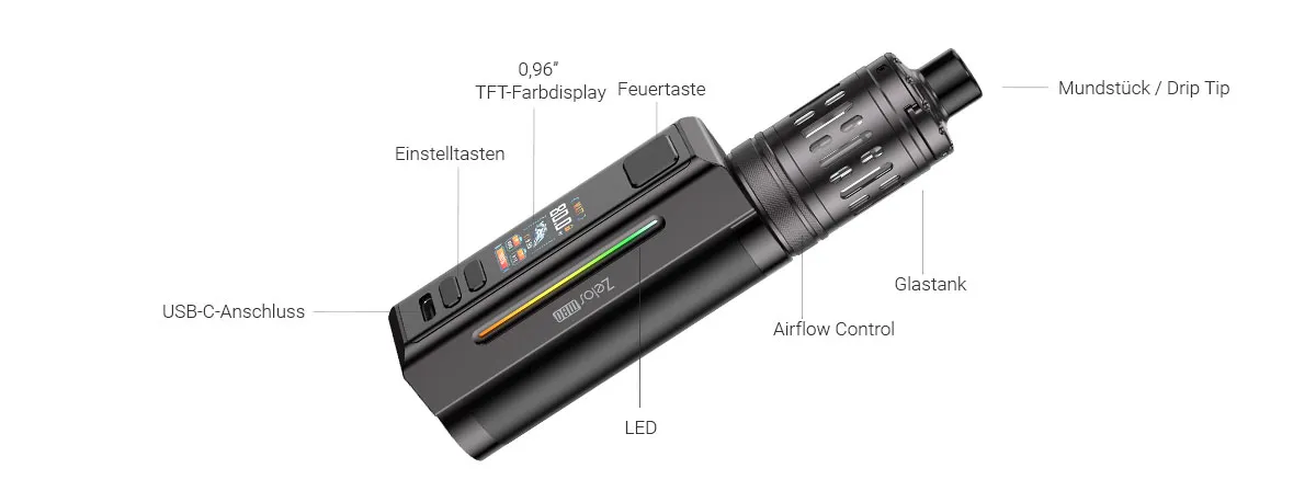 Aspire Zelos M80 E-Zigaretten Set