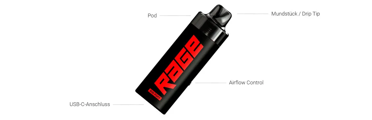 RAGE Big Puff E-Zigaretten Set