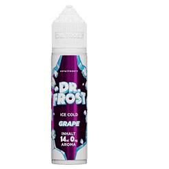 Dr. Frost Ice Cold Aroma Grape Longfill 14ml in 60ml Flasche – intensives Traubenaroma mit kühler Note, zum Befüllen mit Base oder Nikotinshots; Hinweise zur Anwendung und Sicherheit, ideal für individuelles Mischen in Deutschland.