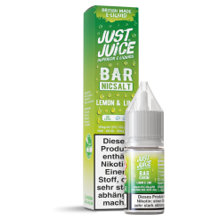 Just Juice Bar Lemon Lime – Nikotinsalz Liquid 10 ml | 10 & 20 mg/ml