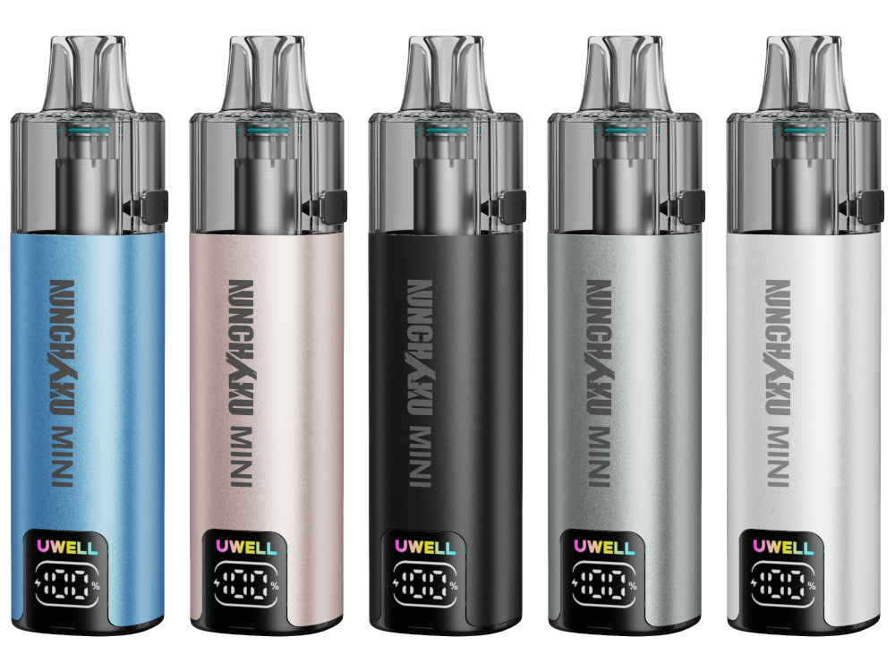 Uwell Nunchaku Mini E-Zigaretten Set 2 Uwell Nunchaku Mini E-Zigaretten Set: kompaktes Pod-System mit 10 ml Tankvolumen, 1000 mAh Akku, bis zu 16 Watt und 0,8 Ohm Mesh-Coil. Type-C USB Ladeanschluss, Prozentanzeige per Display und volle Kompatibilität zu Uwell Nunchaku 10000 Pods. Jetzt bei LETZ Go entdecken.