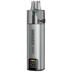 Uwell Nunchaku Mini E-Zigaretten Set: kompaktes Pod-System mit 10 ml Tankvolumen, 1000 mAh Akku, bis zu 16 Watt und 0,8 Ohm Mesh-Coil. Type-C USB Ladeanschluss, Prozentanzeige per Display und volle Kompatibilität zu Uwell Nunchaku 10000 Pods. Jetzt bei LETZ Go entdecken.