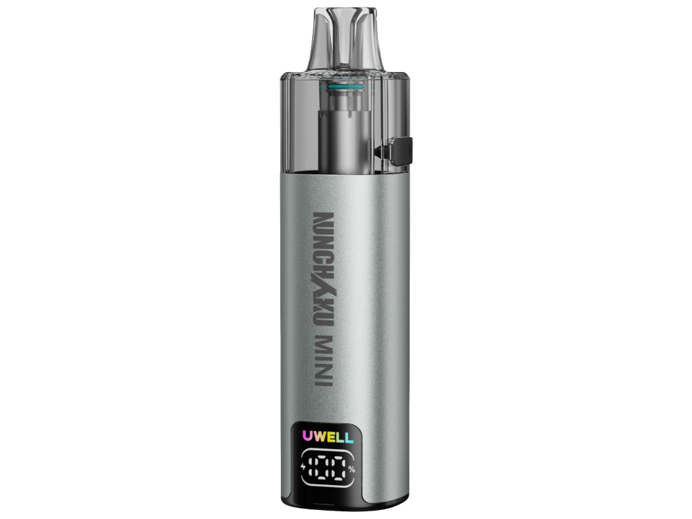 Uwell Nunchaku Mini E-Zigaretten Set 1 Uwell Nunchaku Mini E-Zigaretten Set: kompaktes Pod-System mit 10 ml Tankvolumen, 1000 mAh Akku, bis zu 16 Watt und 0,8 Ohm Mesh-Coil. Type-C USB Ladeanschluss, Prozentanzeige per Display und volle Kompatibilität zu Uwell Nunchaku 10000 Pods. Jetzt bei LETZ Go entdecken.