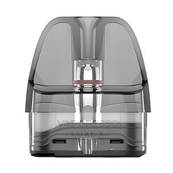 Elektronischer Zigaretten-Vape-Pod mit transparentem Gehäuse.