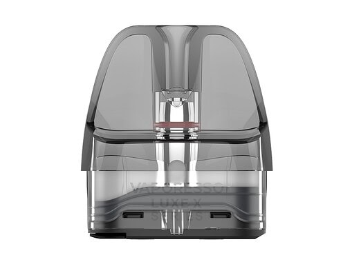 Elektronischer Zigaretten-Vape-Pod mit transparentem Gehäuse.